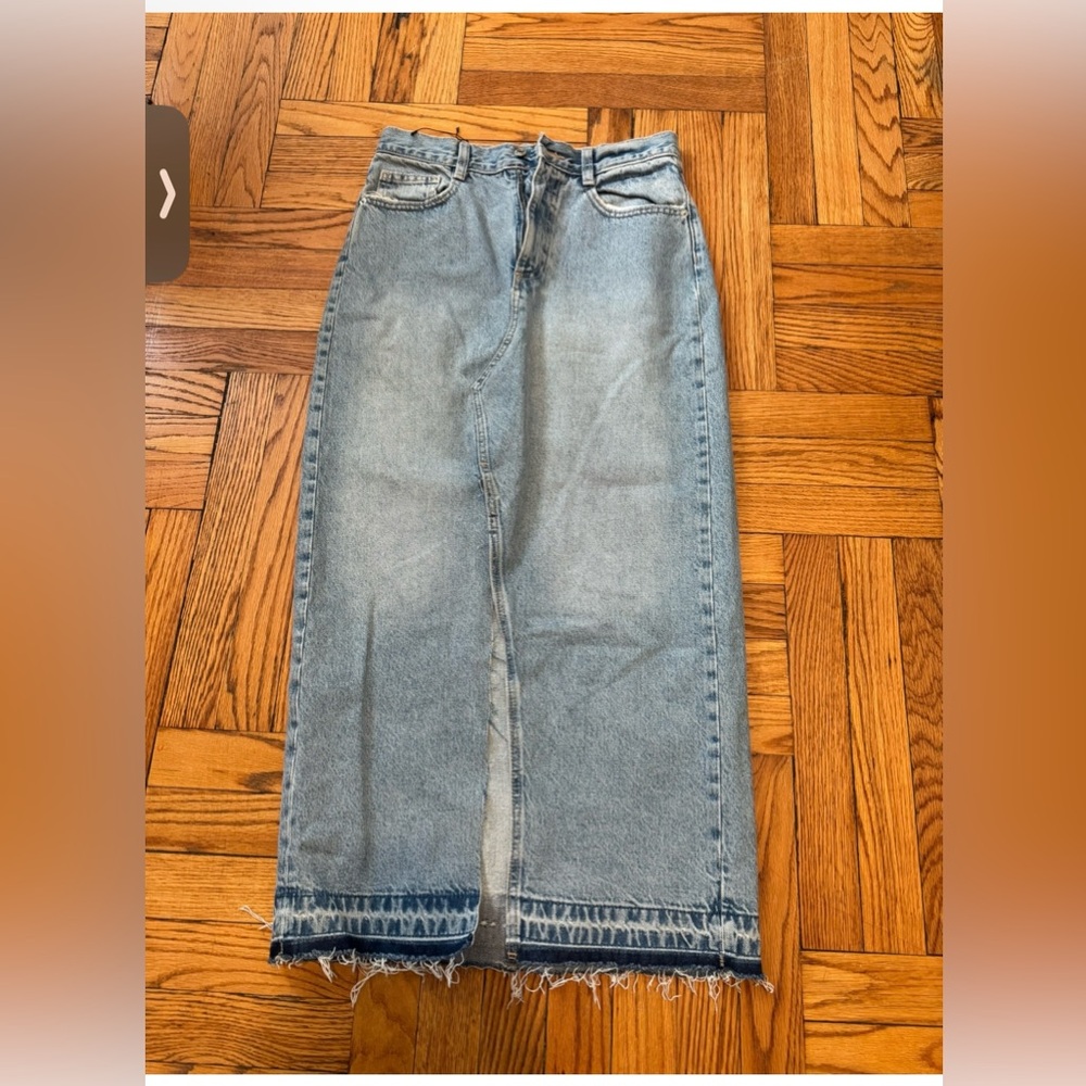 Zara Blue Denim Pencil Skirt